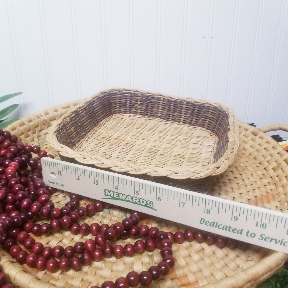 Small Square Rattan Wicker Basket - Picture 2 of 6
